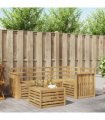 vidaXL Outdoor Sofa Set 5 pcs 4-Seaters White Solid Acacia Wood