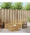 vidaXL Outdoor Sofa Set 5 pcs White Solid Acacia Wood