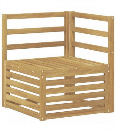 vidaXL Outdoor Sofa Set 5 pcs White Solid Acacia Wood