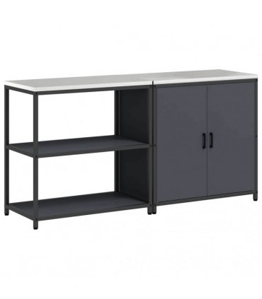 vidaXL Kitchen Storage Set HATTEM 2 pcs Anthracite Cold-rolled Steel