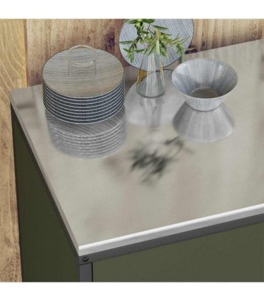 vidaXL Kitchen Storage Set HATTEM 2 pcs Olive Green Cold-rolled Steel