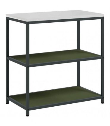 vidaXL Kitchen Storage Set HATTEM 2 pcs Olive Green Cold-rolled Steel