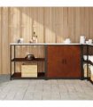 vidaXL Kitchen Storage Set HATTEM 2 pcs Rusty Steel