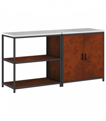 vidaXL Kitchen Storage Set HATTEM 2 pcs Rusty Steel