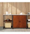 vidaXL Kitchen Storage Set HATTEM 2 pcs Rusty Steel
