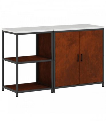 vidaXL Kitchen Storage Set HATTEM 2 pcs Rusty Steel