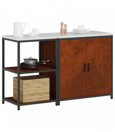 vidaXL Kitchen Storage Set HATTEM 2 pcs Rusty Steel