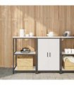vidaXL Kitchen Storage Set HATTEM 2 pcs White Cold-rolled Steel