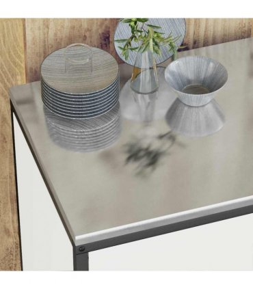 vidaXL Kitchen Storage Set HATTEM 3 pcs White Cold-rolled Steel