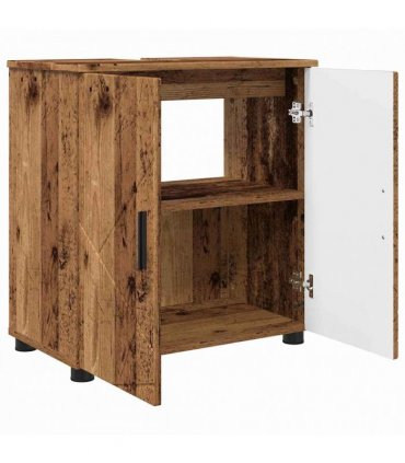 vidaXL Bathroom Furniture Set 3 pcs Old Wood 61 x 35 x 64 cm