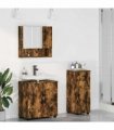 vidaXL Bathroom Furniture Set 3 pcs Smoked Oak 61 x 35 x 64 cm