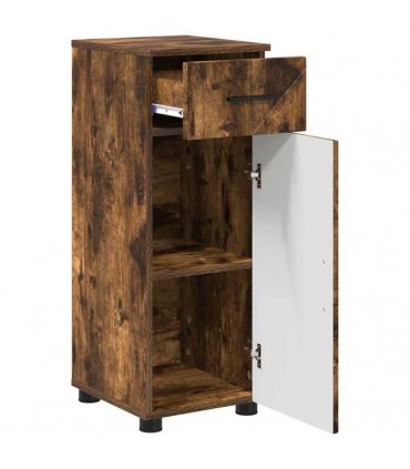 vidaXL Bathroom Furniture Set 3 pcs Smoked Oak 61 x 35 x 64 cm