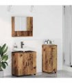 vidaXL Bathroom Furniture Set 3 pcs Old Wood 61 x 35 x 64 cm