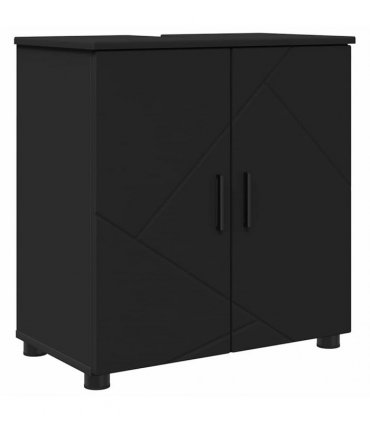 vidaXL Bathroom Furniture Set 4 pcs Black 61 x 35 x 64 cm