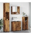 vidaXL Bathroom Furniture Set 4 pcs Old Wood 61 x 35 x 64 cm