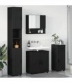 vidaXL Bathroom Furniture Set 4 pcs Black 61 x 35 x 64 cm