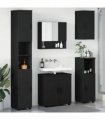 vidaXL Bathroom Furniture Set 5 pcs Black 61 x 35 x 64 cm