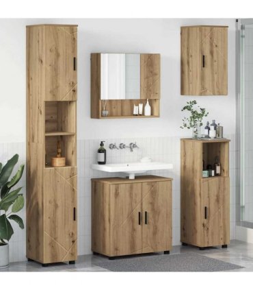 vidaXL Bathroom Furniture Set 5 pcs Artisan Oak 61 x 35 x 64 cm