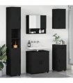 vidaXL Bathroom Furniture Set 5 pcs Black 61 x 35 x 64 cm