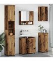 vidaXL Bathroom Furniture Set 5 pcs Old Wood 61 x 35 x 64 cm