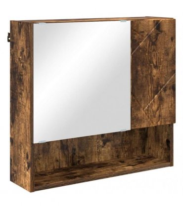 vidaXL Bathroom Furniture Set 4 pcs Smoked Oak 61 x 35 x 64 cm