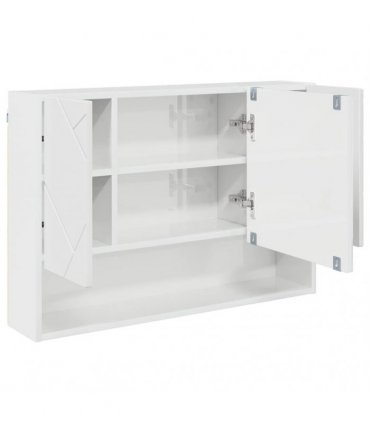 vidaXL Bathroom Furniture Set 3 pcs High Gloss White