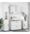 vidaXL Bathroom Furniture Set 4 pcs High Gloss White