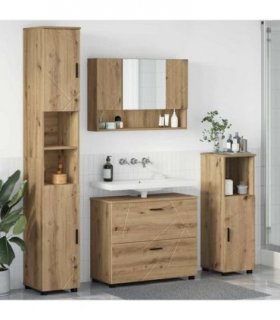 vidaXL Bathroom Furniture Set 4 pcs Artisan Oak