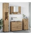 vidaXL Bathroom Furniture Set 4 pcs Artisan Oak