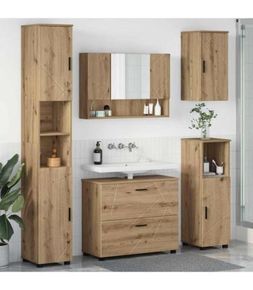 vidaXL Bathroom Furniture Set 5 pcs Artisan Oak