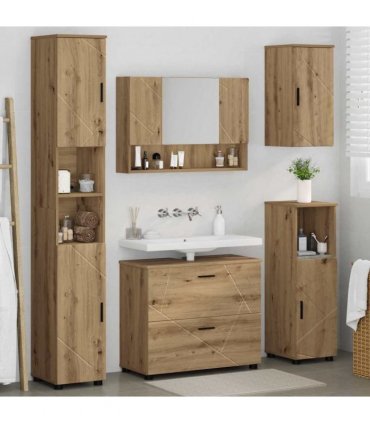 vidaXL Bathroom Furniture Set 5 pcs Artisan Oak