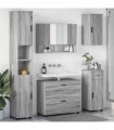 vidaXL Bathroom Furniture Set 5 pcs Grey Sonoma