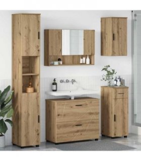 vidaXL Bathroom Furniture Set 5 pcs Artisan Oak