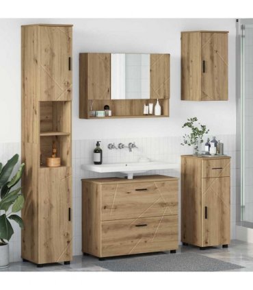 vidaXL Bathroom Furniture Set 5 pcs Artisan Oak