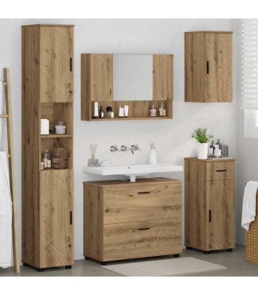 vidaXL Bathroom Furniture Set 5 pcs Artisan Oak