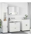 vidaXL Bathroom Furniture Set 4 pcs High Gloss White