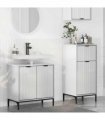 vidaXL Bathroom Furniture Set 2 pcs High Gloss White