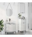 vidaXL Bathroom Furniture Set 3 pcs High Gloss White
