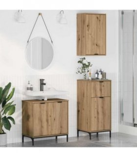 vidaXL Bathroom Furniture Set 3 pcs Artisan Oak