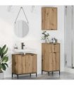 vidaXL Bathroom Furniture Set 3 pcs Artisan Oak