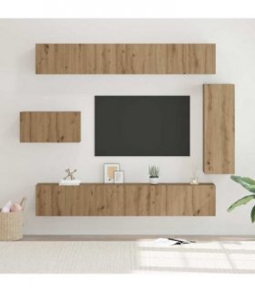 vidaXL TV Cabinet Set 8 pcs 30.5 x 30 x 90 cm Artisan Oak