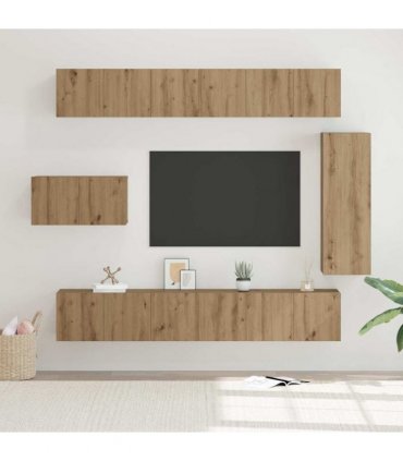 vidaXL TV Cabinet Set 8 pcs 30.5 x 30 x 90 cm Artisan Oak
