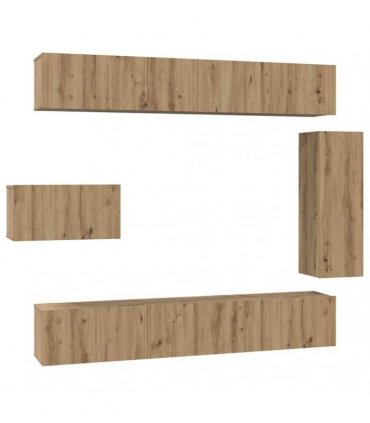 vidaXL TV Cabinet Set 8 pcs 30.5 x 30 x 90 cm Artisan Oak