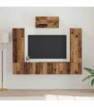 vidaXL TV Cabinet Set 7 pcs Old Wood Engineered Wood