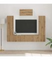vidaXL TV Cabinet Set 7 pcs Artisan Oak Engineered Wood