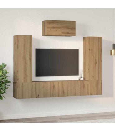 vidaXL TV Cabinet Set 7 pcs Artisan Oak Engineered Wood