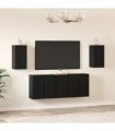 vidaXL TV Cabinet Set 7 pcs 30.5 x 30 x 60 cm Black Oak