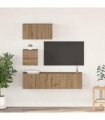 vidaXL TV Cabinet Set 4 pcs Artisan Oak Engineered Wood