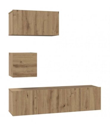vidaXL TV Cabinet Set 4 pcs Artisan Oak Engineered Wood