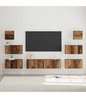 vidaXL TV Cabinet Set 8 pcs 60 x 30 x 30 cm Old Wood